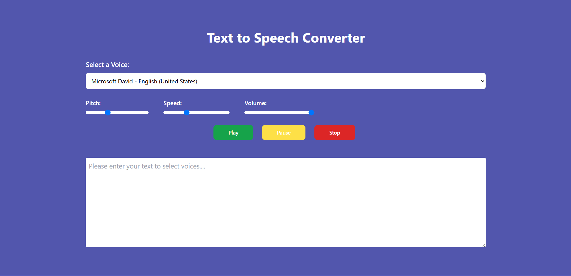 Text-to-Speech website preview image